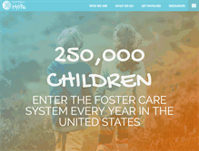Tablet Screenshot of fostering-hope.com
